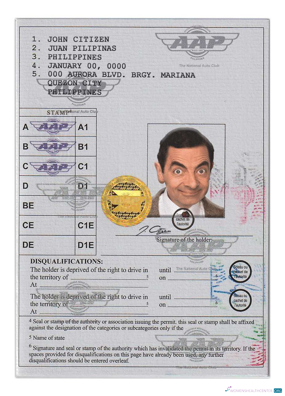 download Philippines International driving permit(Vienna Convention format)